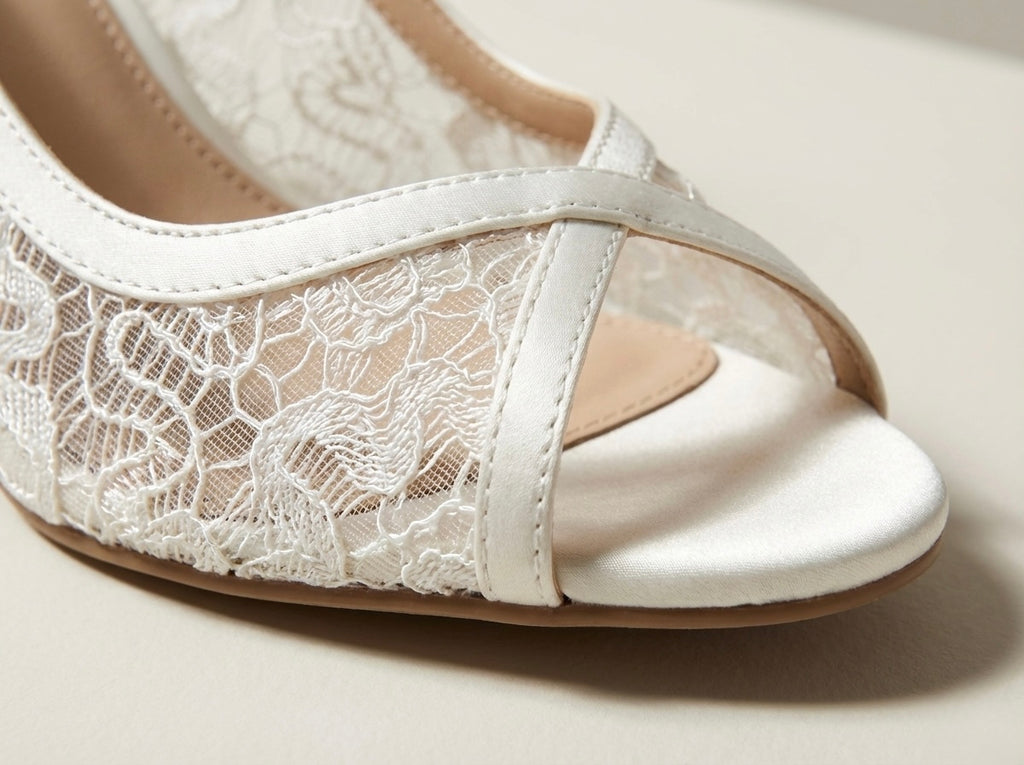 Ivory Lace Slingback Pump