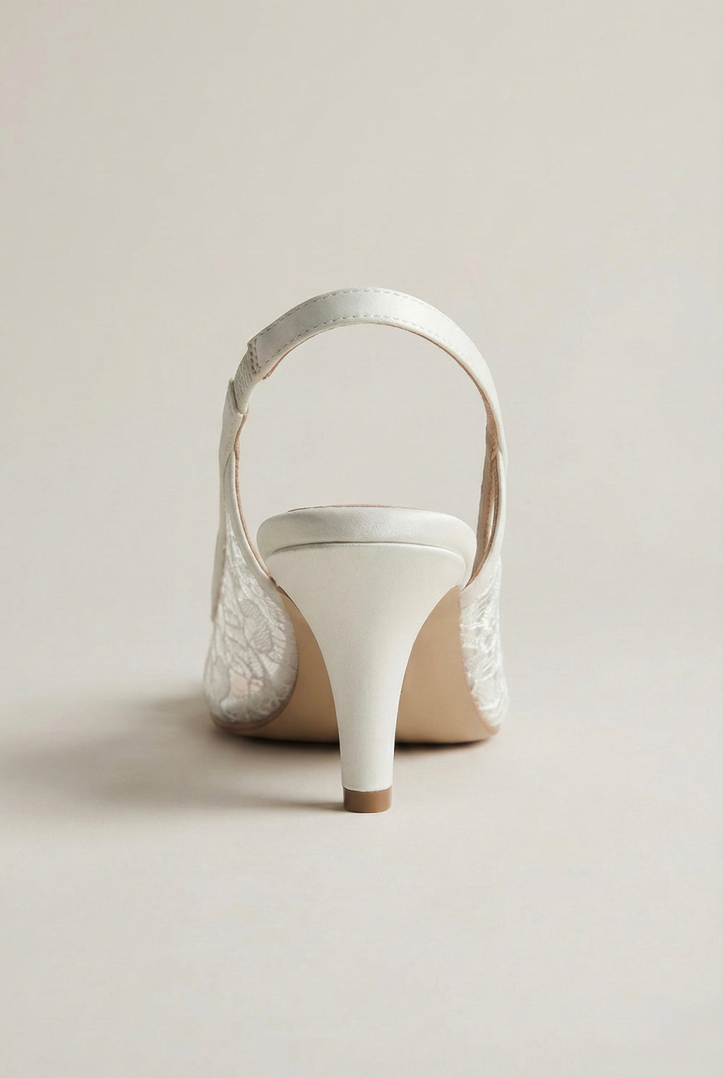Ivory Lace Slingback Pump