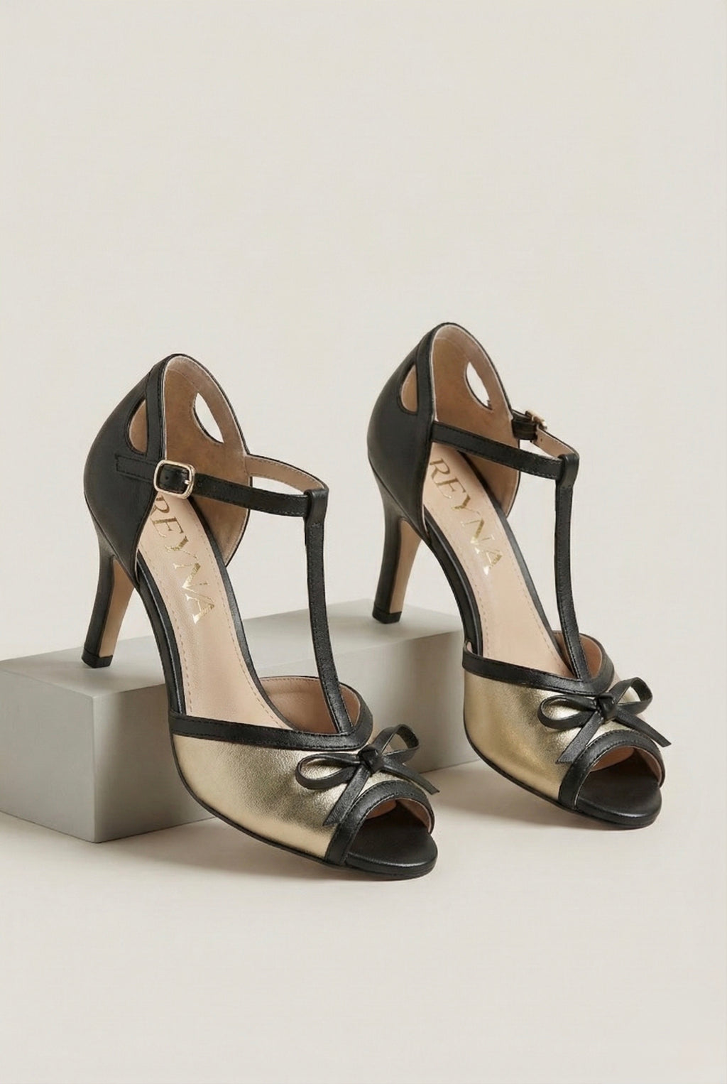 Noir 20s T-Strap Sandal
