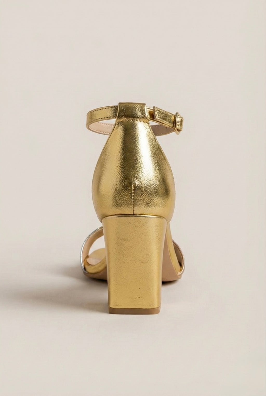 Monaco Classic Metallic Block Heel