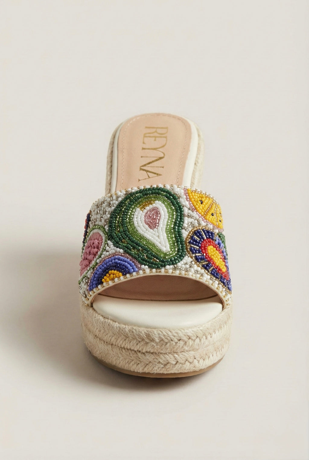 City to Beach Embroidered Wedge