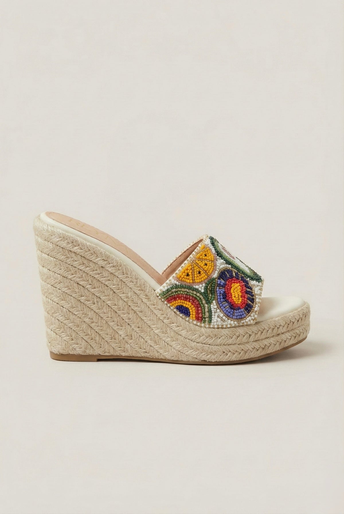 City to Beach Embroidered Wedge