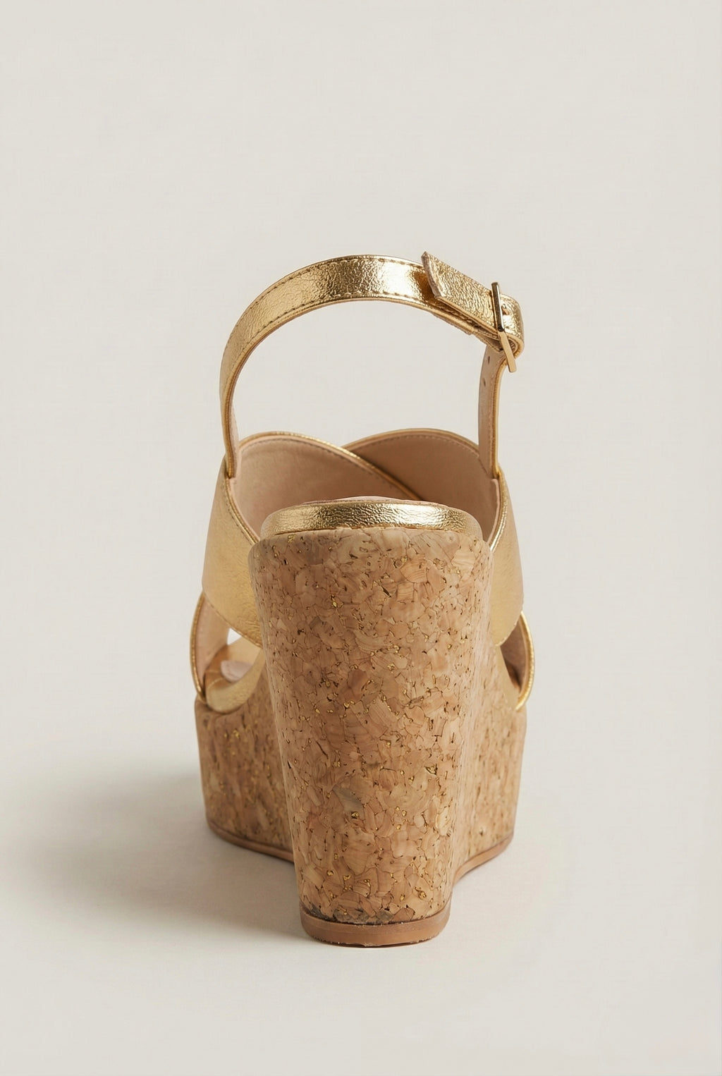 Luxe Gold Cork Wedge