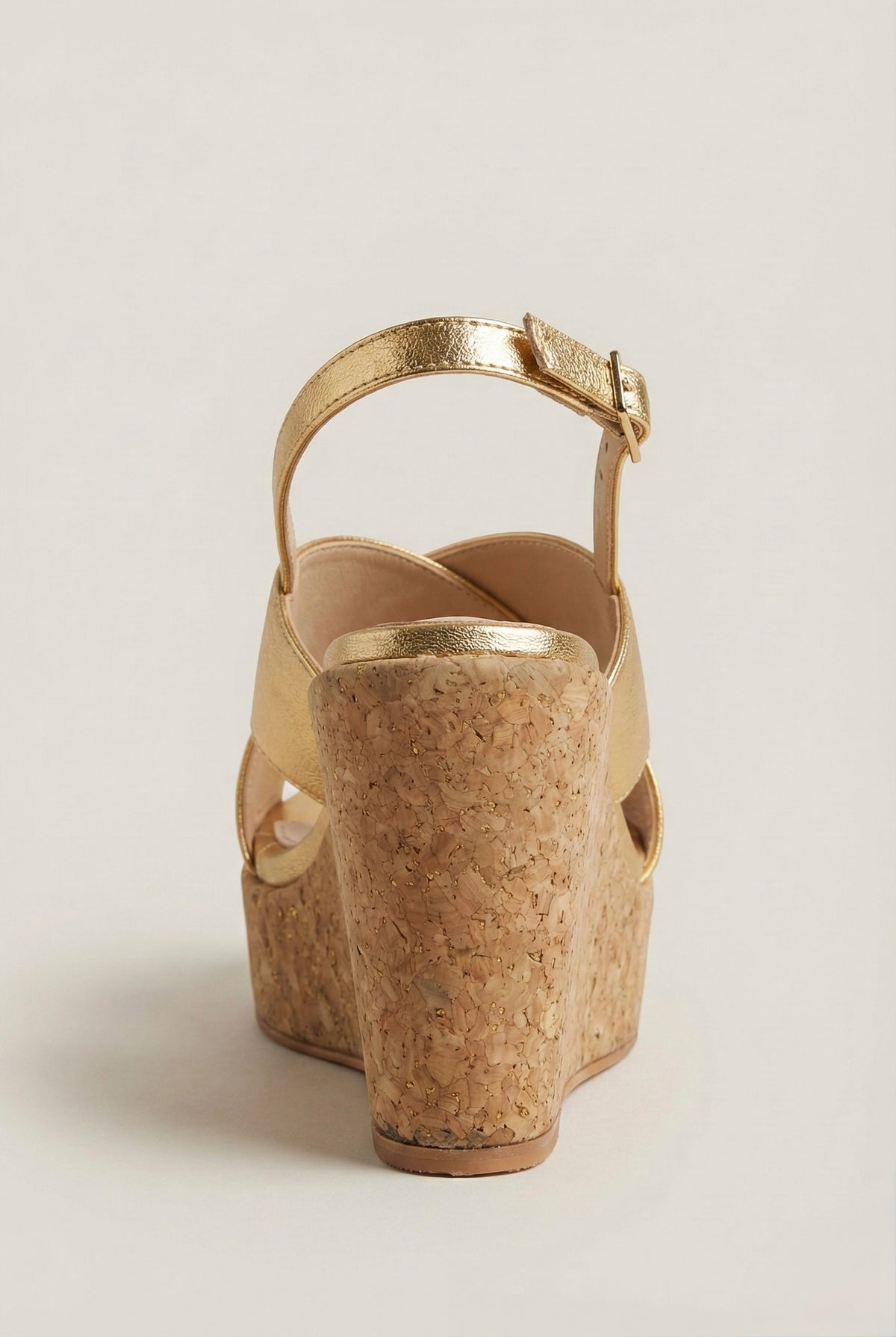 Luxe Gold Cork Wedge