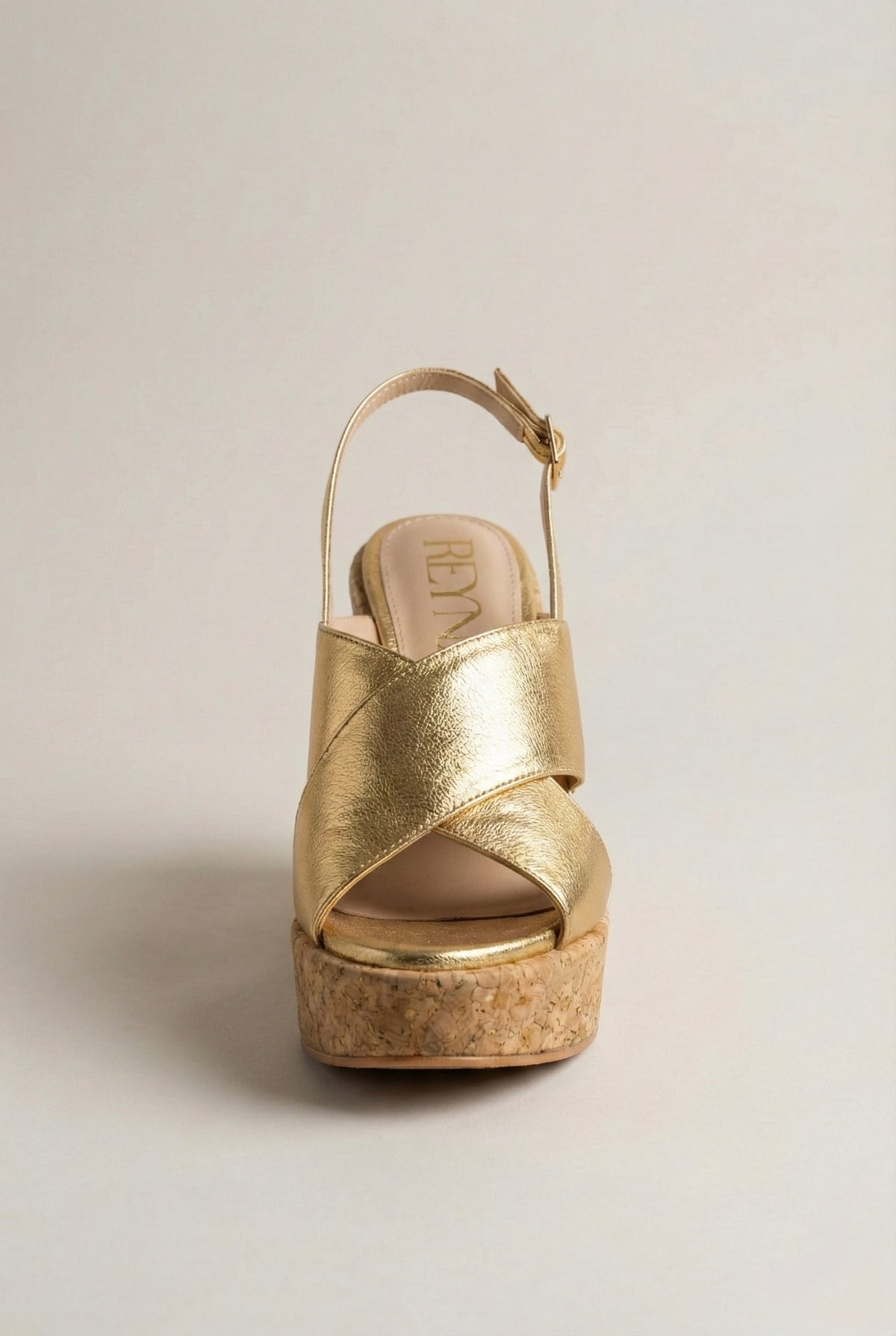 Luxe Gold Cork Wedge