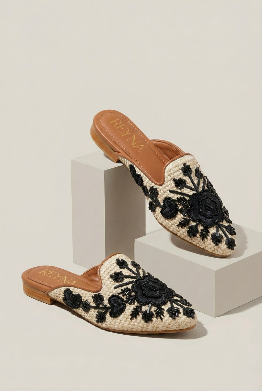 Desert Bloom Embroidered Mule