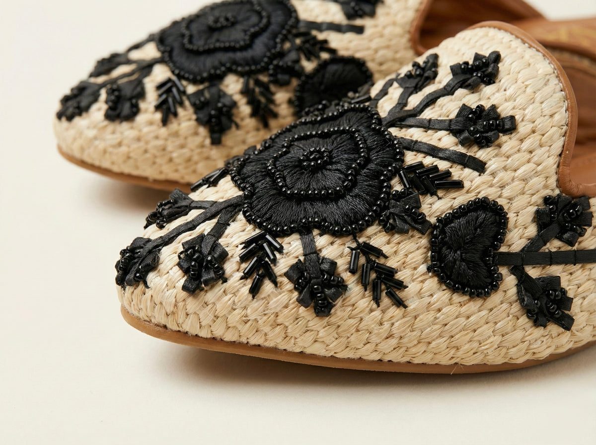 Desert Bloom Embroidered Mule