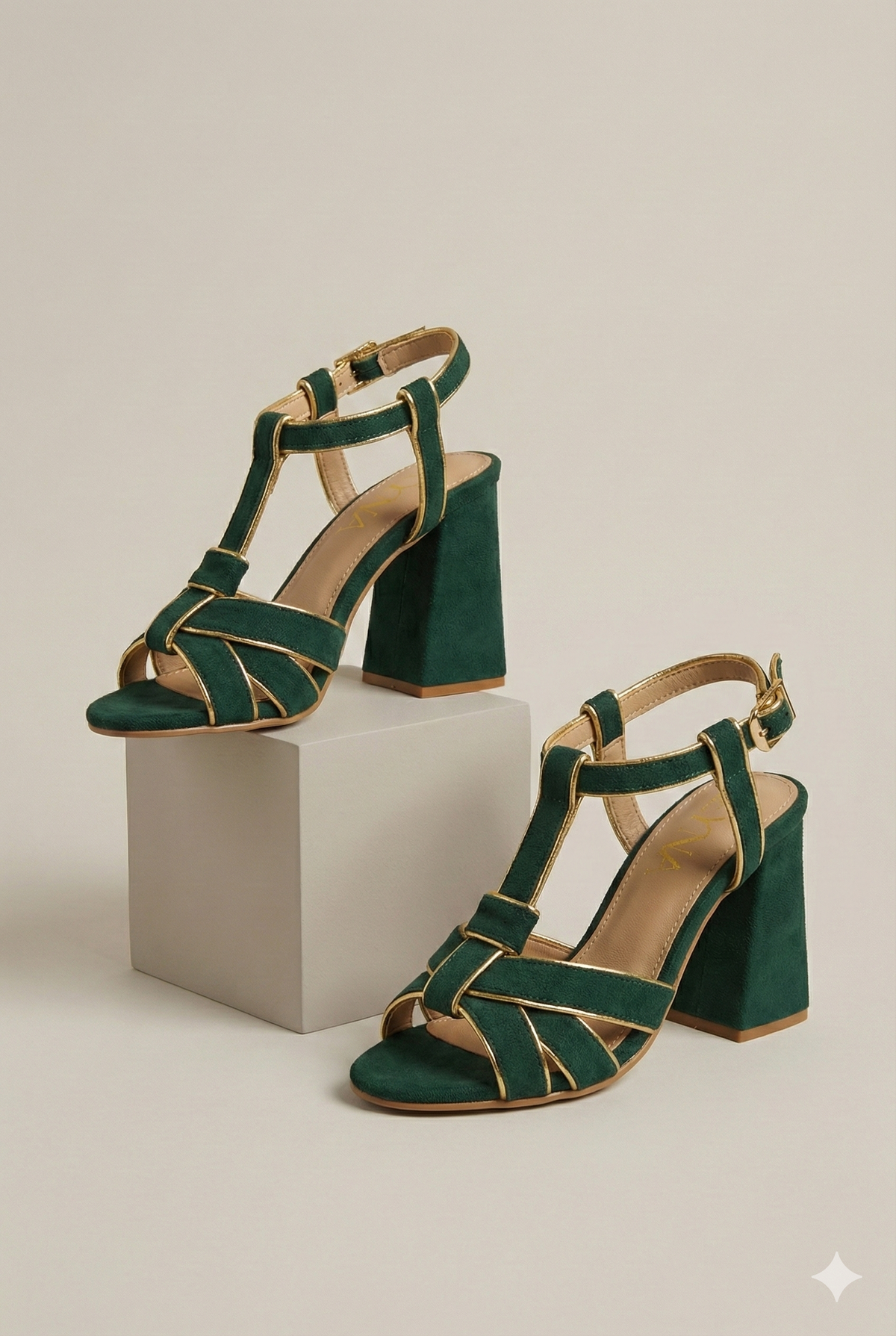 Emerald Strappy Sandal