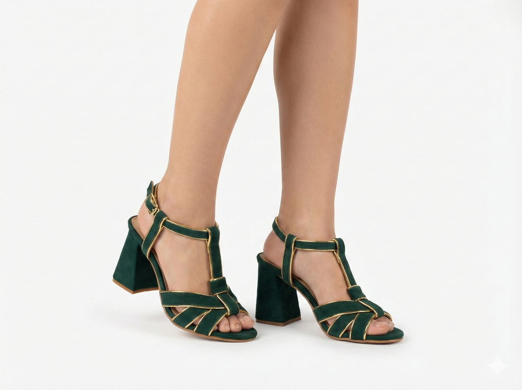 Emerald Strappy Sandal