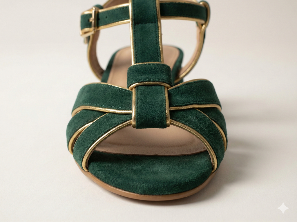 Emerald Strappy Sandal