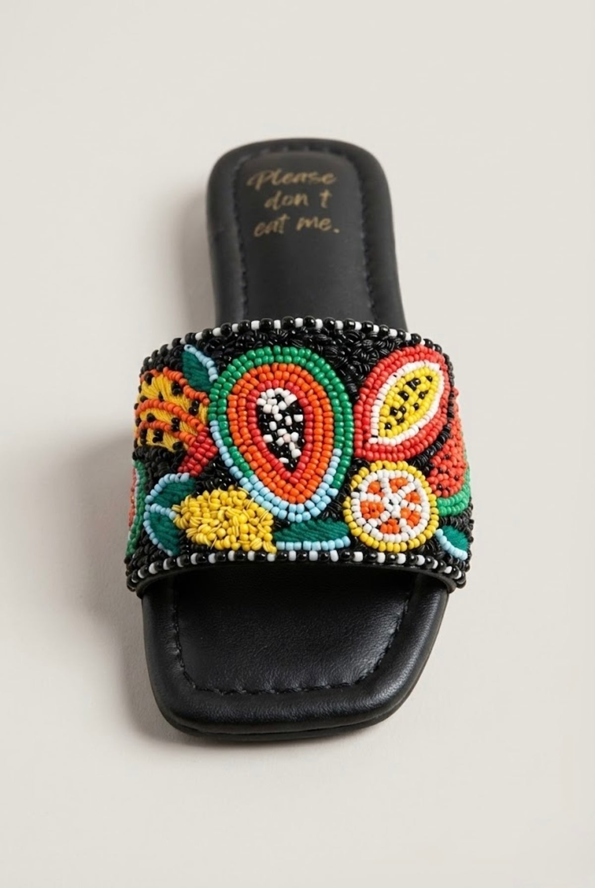 City to Beach Embroidered Slide