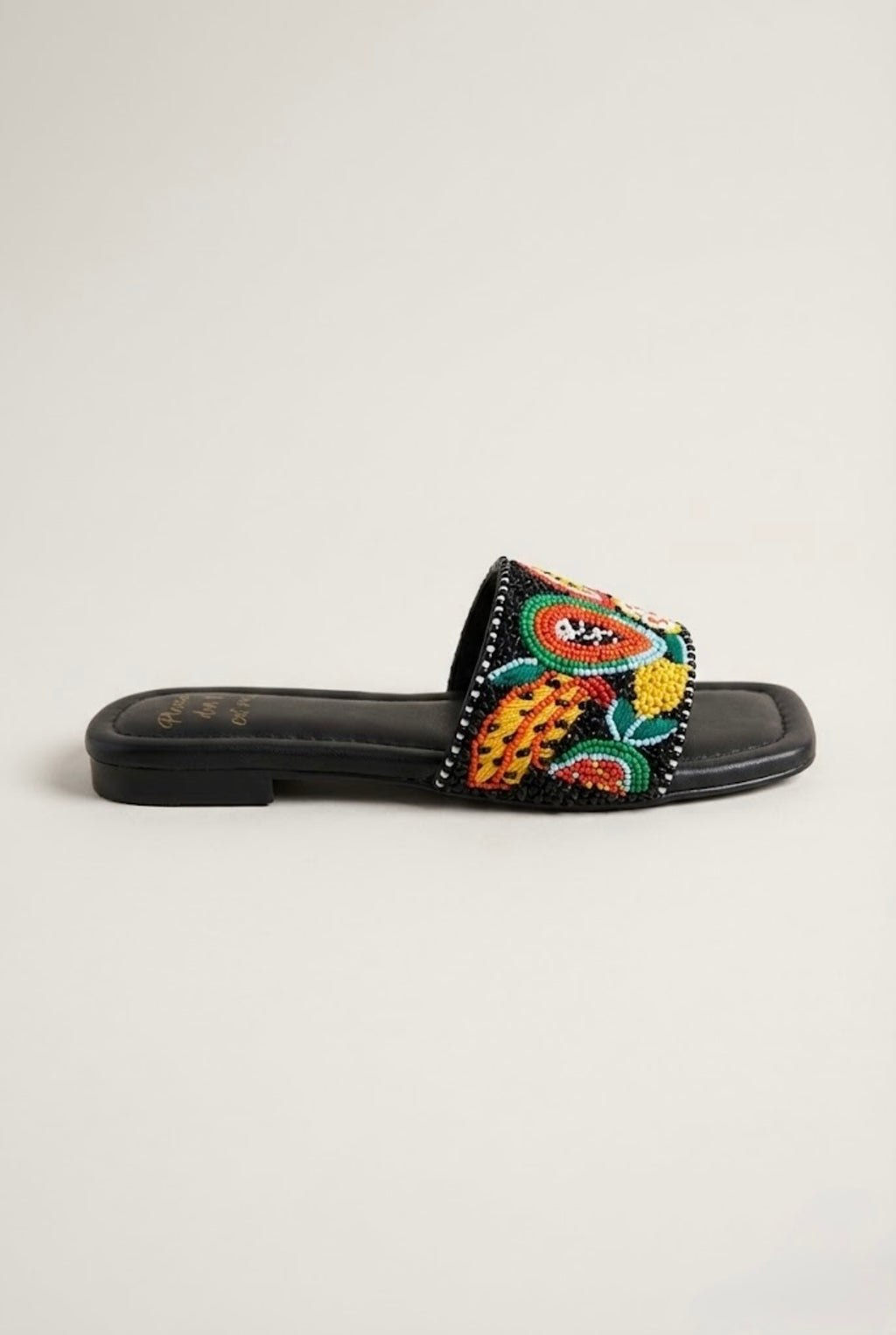 City to Beach Embroidered Slide