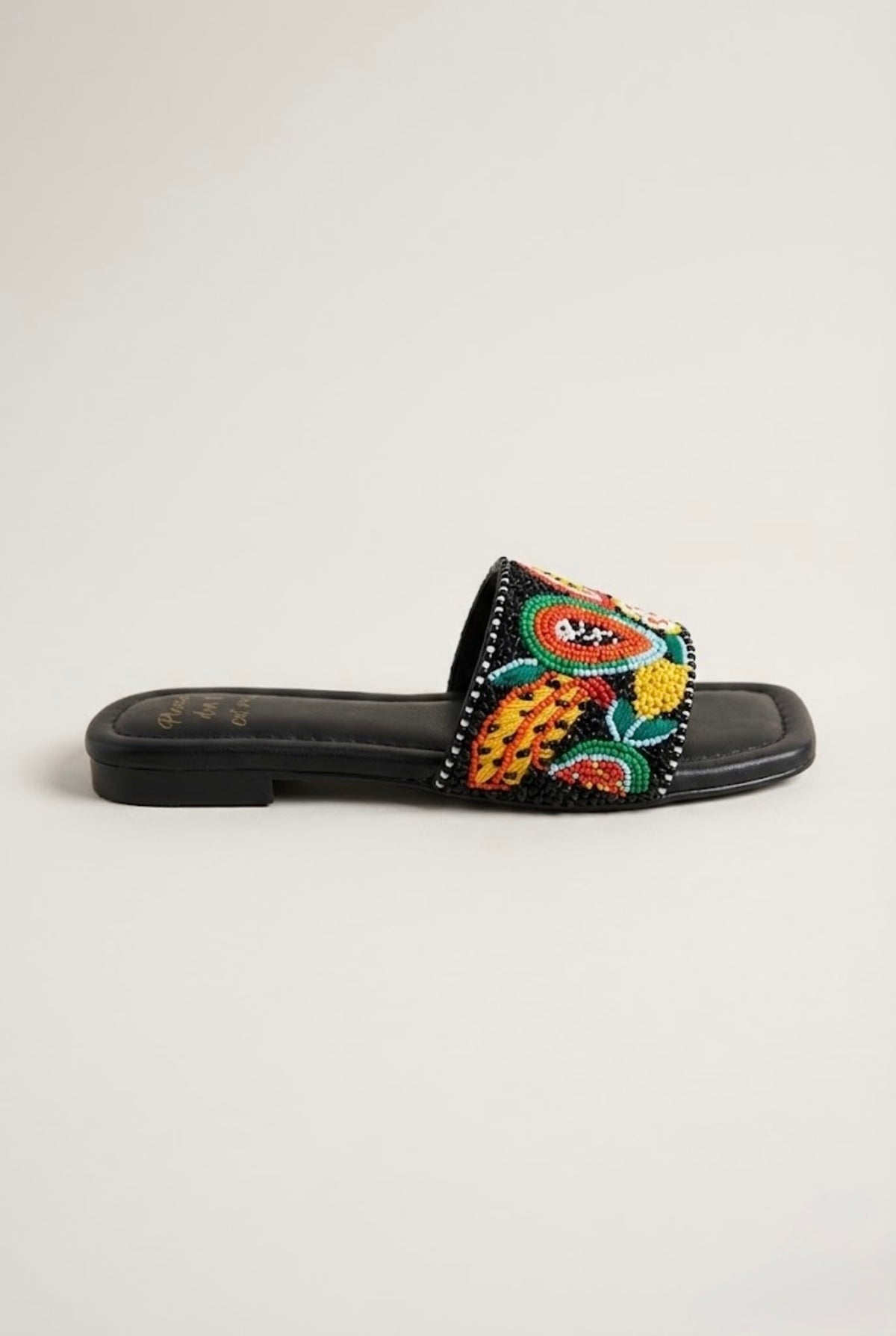 City to Beach Embroidered Slide