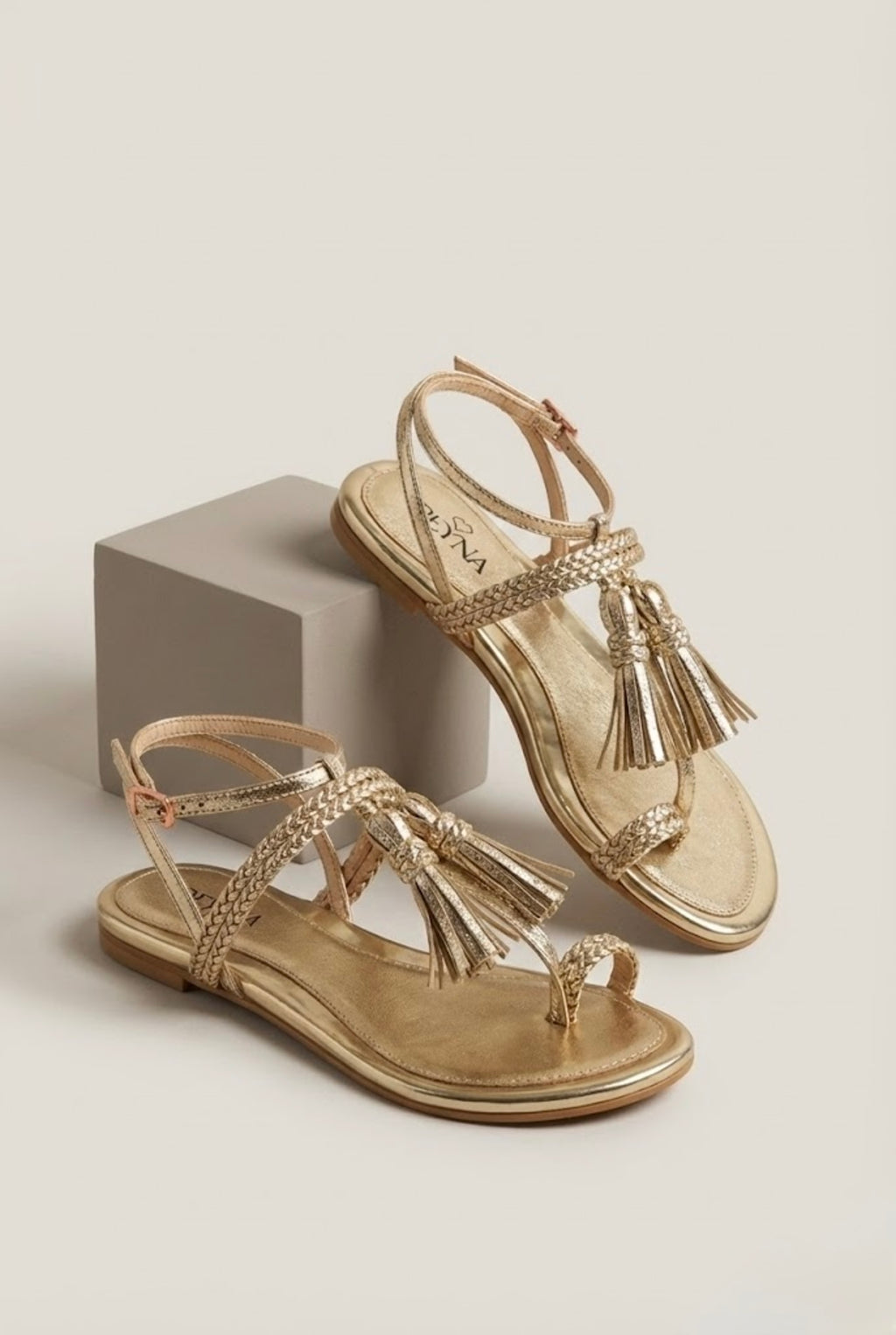 Riviera Tasseled Toe-Post Flat Sandal