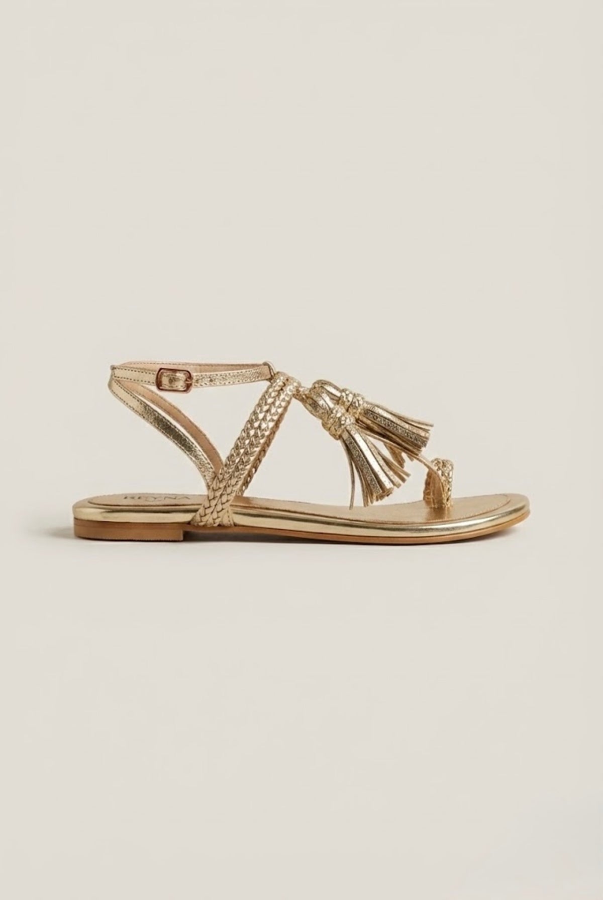 Riviera Tasseled Toe-Post Flat Sandal