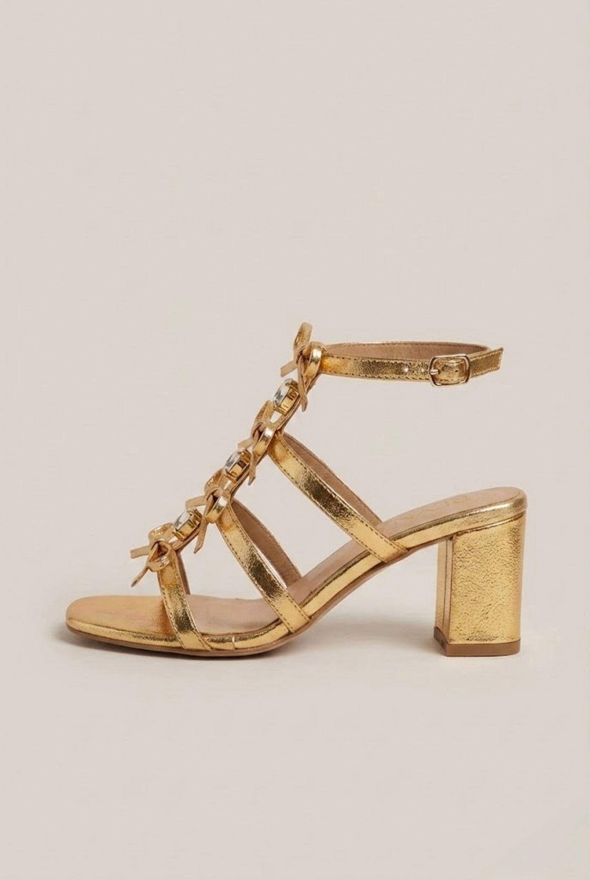 Luxe Jeweled Block Heel