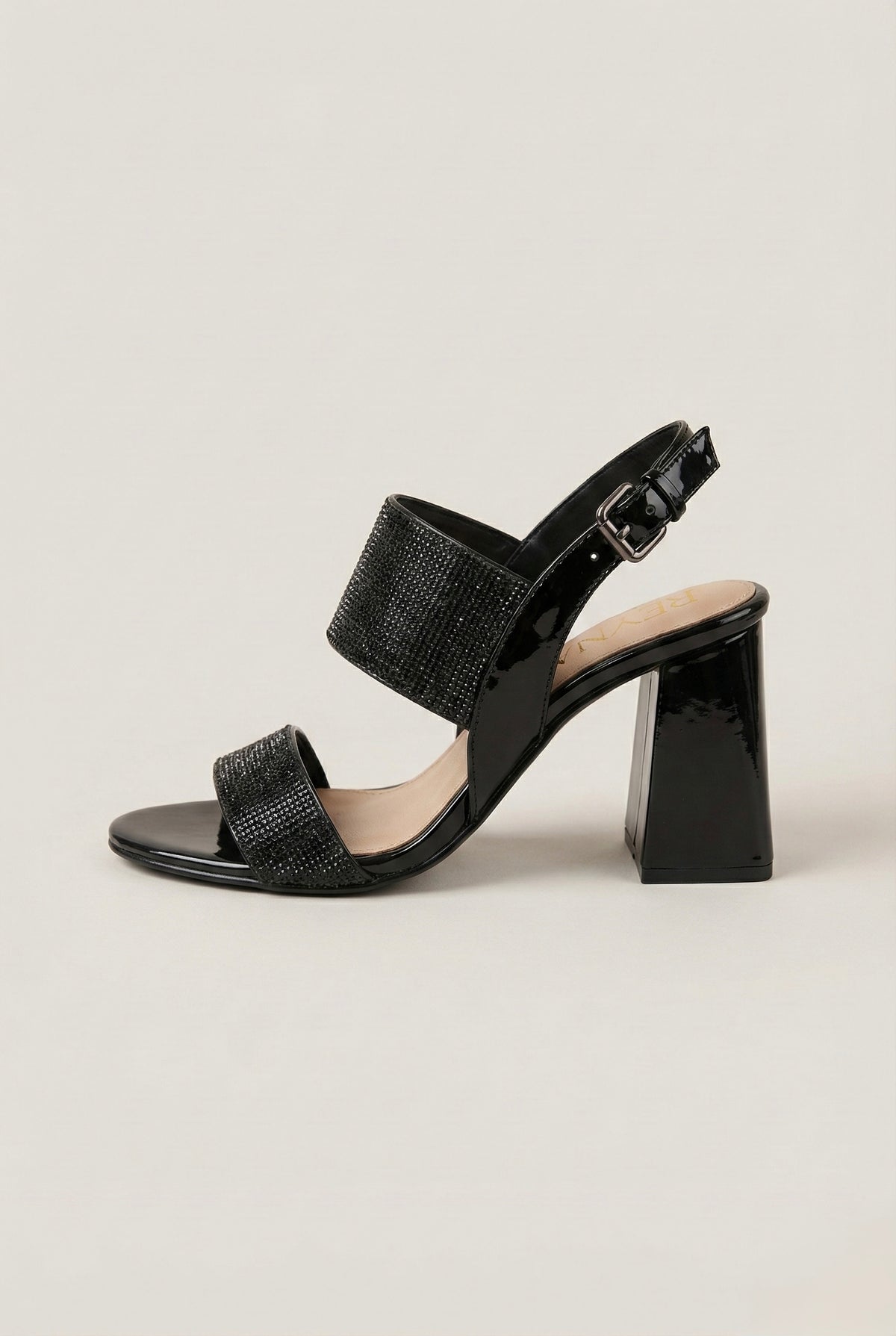 Black Halo Block Sandal