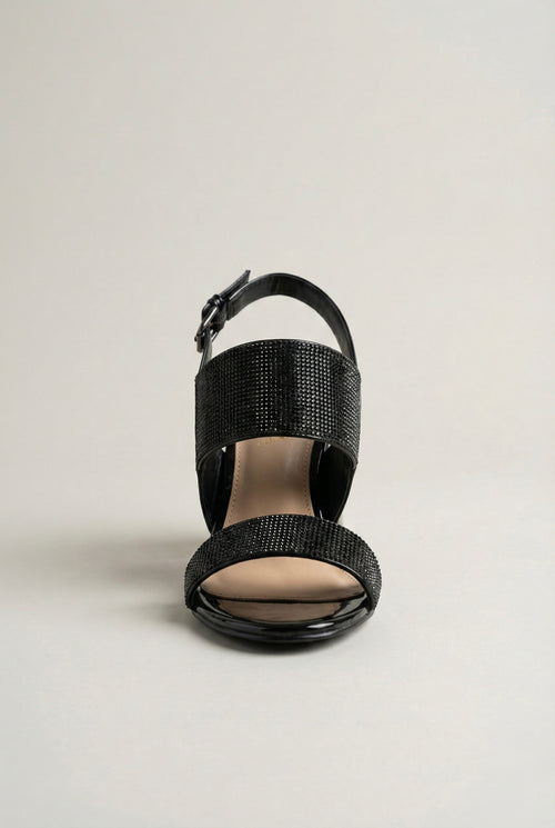 Black Halo Block Sandal