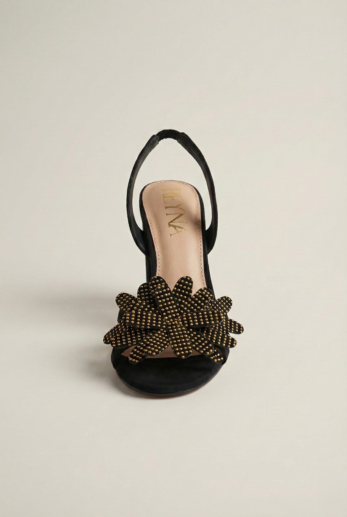 Midnight Petal Block Sandal