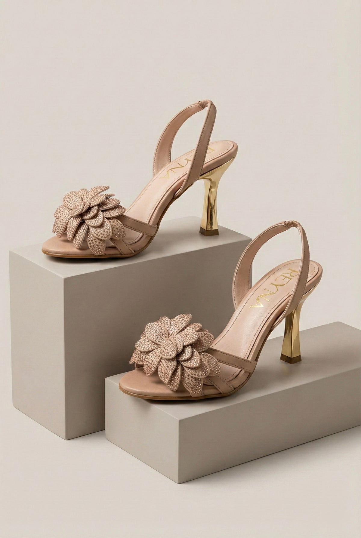 Blush Flower Ankle-Strap Sandal