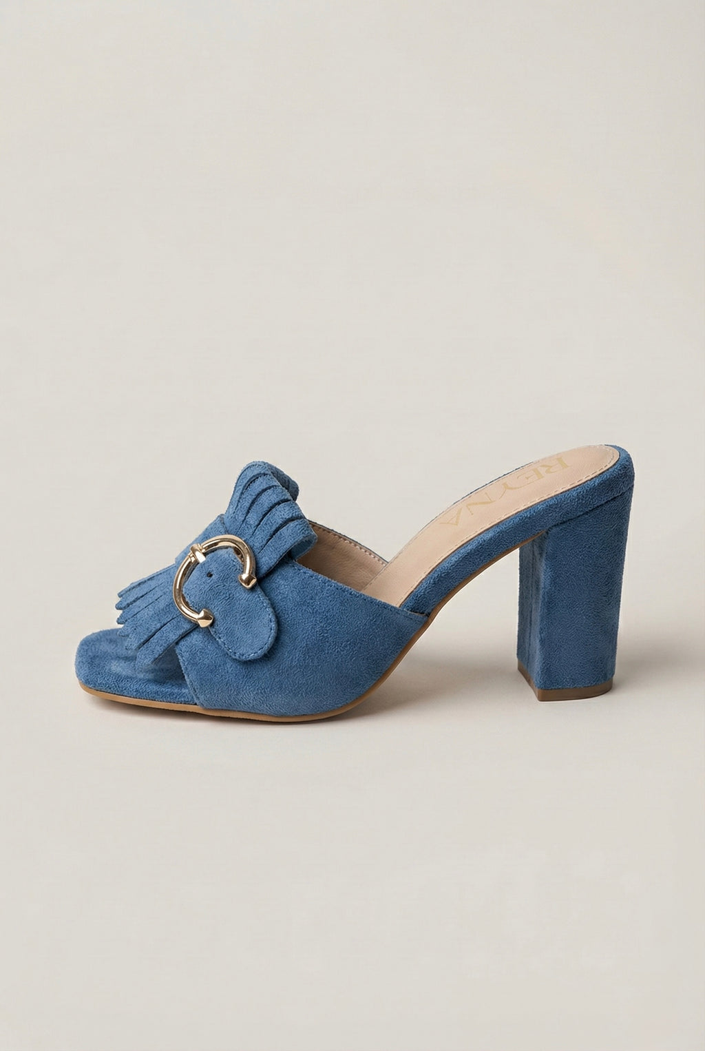 Azure Fringe Block Mule