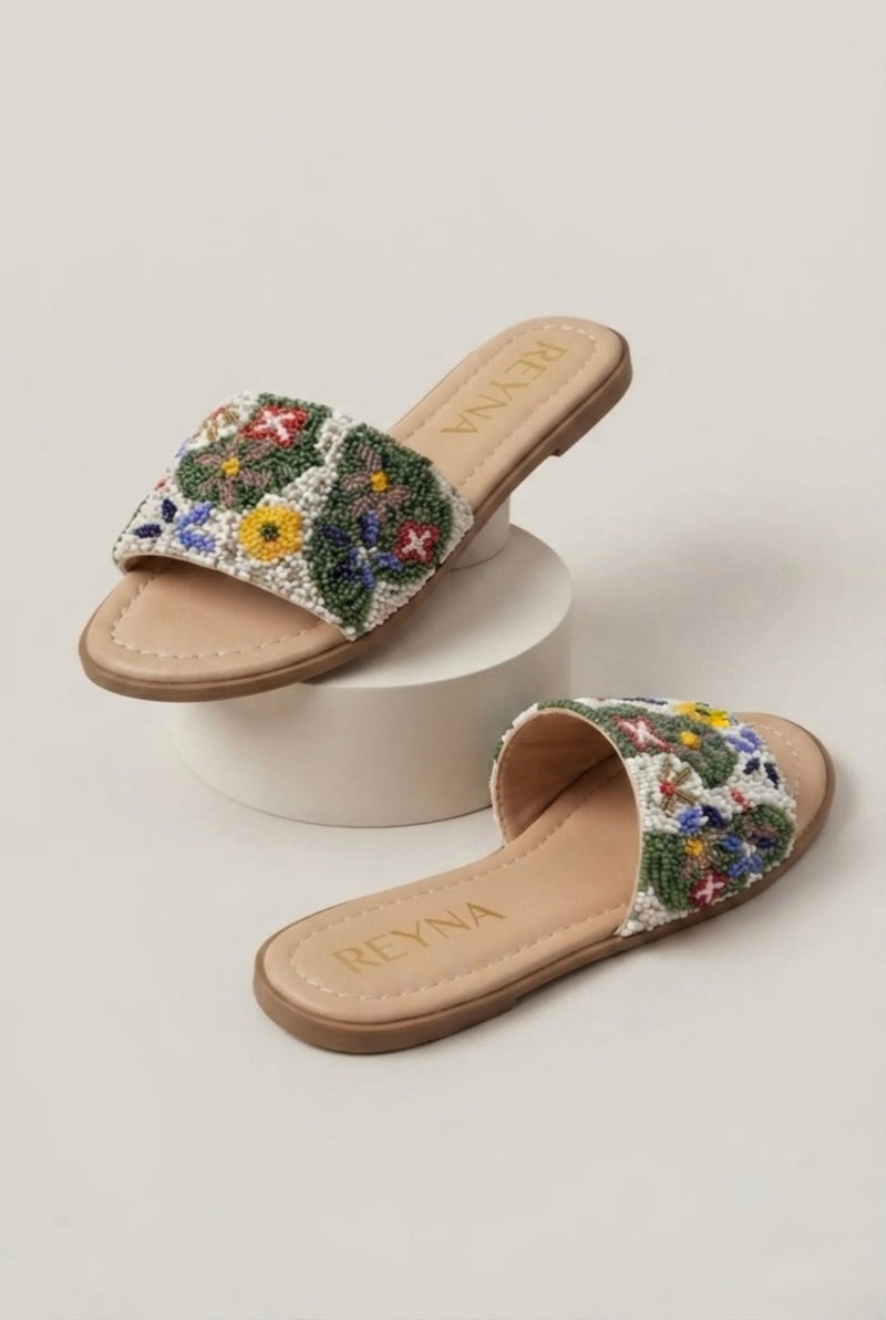 Capri Embroidered Slide