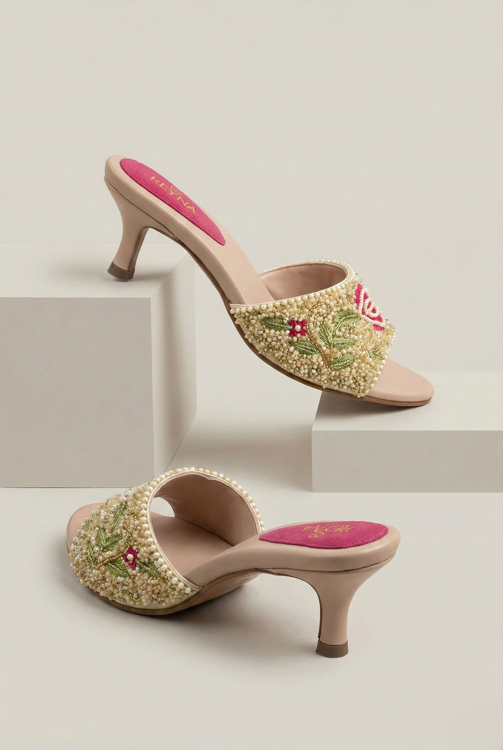 Truly Mine Embroidered Kitten Mule